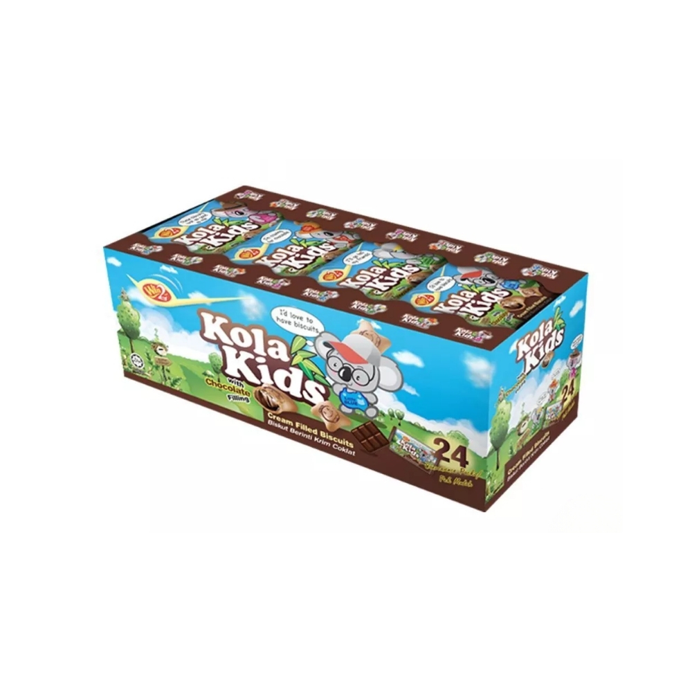 ECO-107.jpg Kola Kids Chocolate Biscuit Box 24s - Image 1