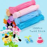 Colourful Chenille Craft Sticks 100s
