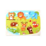 Wooden Animal Puzzle Board With Knobs