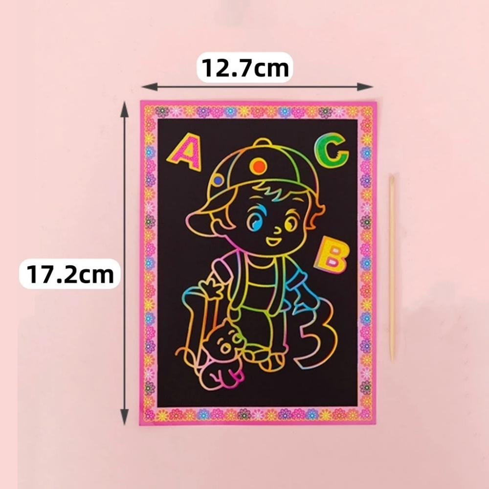 ECO-199.jpg Rainbow Scratch Drawing Art Card - Image 1