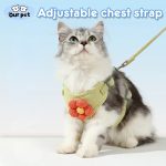 Floral Dog Harness Leash Set