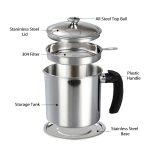 Stainless Oil Filter Storage Pot 1.8L - Image 2