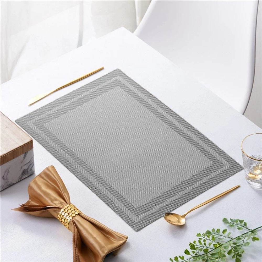 ECO-59.jpg Grey Woven Dining Placemat - Image 1