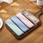 Wheat Straw Cutlery Travel Set - Image 2